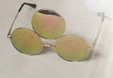 Iridescent colored, third eye sunglasses