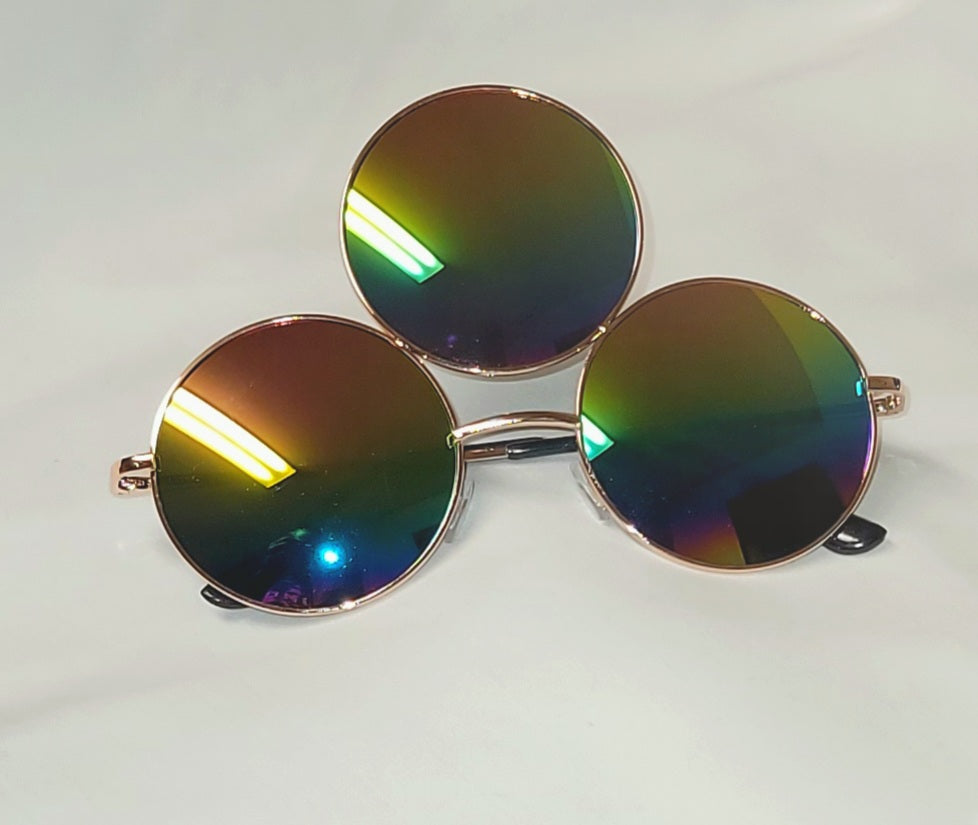 2023 New Third Eye Round Sunglasses Women/men Reflective Mirrored Black  Holiday Sun Glasses Three Lenses Eyewear Shades Uv400