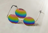 Rainbow tinted, third eye sunglasses